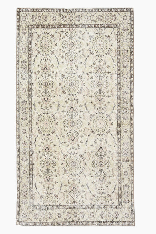 Floral Turkish Wool Hereke Area Rug