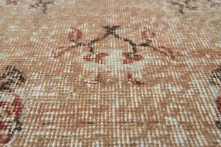 Soft Orange Vintage Oushak Runner Rug - Thumbnail