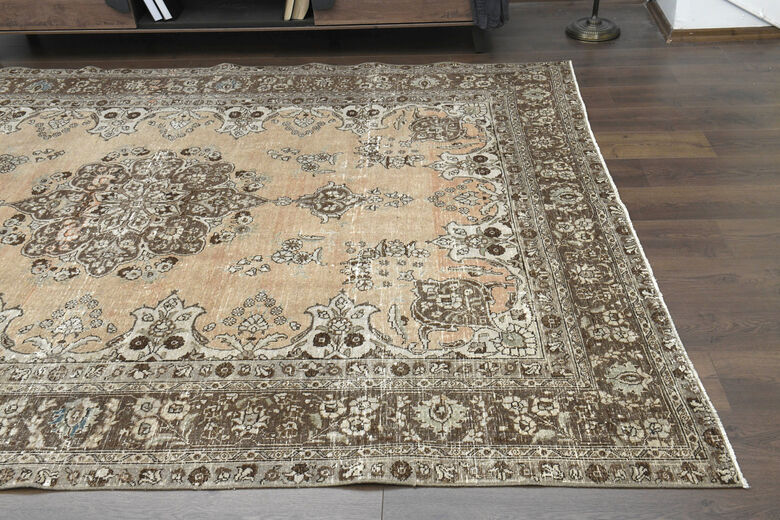 Handmade Vintage Oushak Area Rug