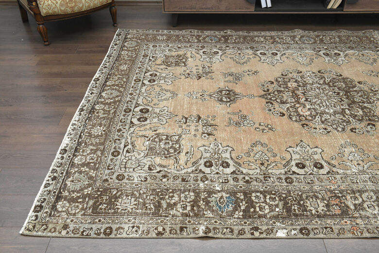 Handmade Vintage Oushak Area Rug
