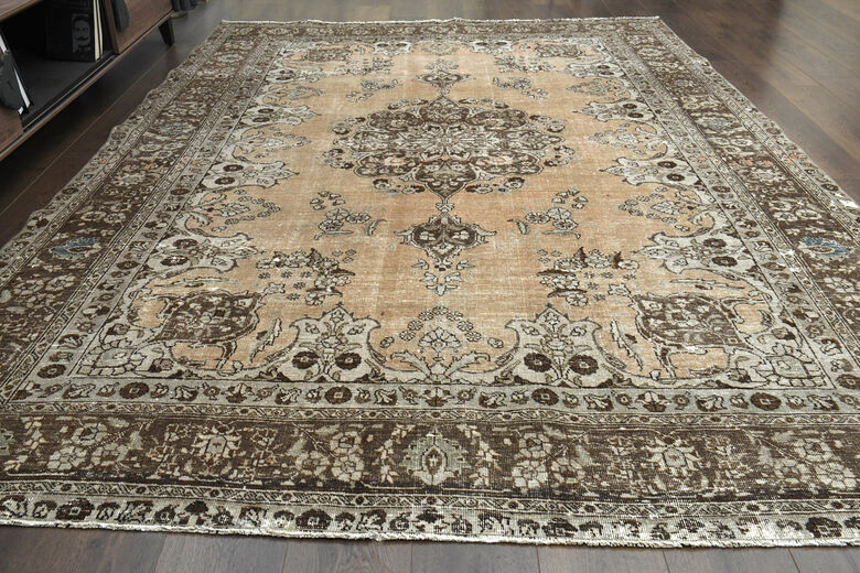 Handmade Vintage Oushak Area Rug