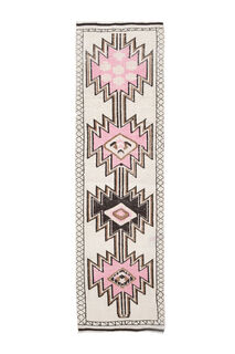 Ikat Design Vintage Oushak Runner - Thumbnail