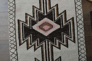 Ikat Design Vintage Oushak Runner - Thumbnail