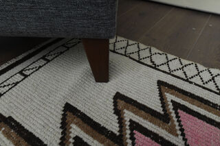 Ikat Design Vintage Oushak Runner - Thumbnail