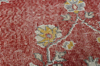 Red Beige Vintage Oushak Carpet - Thumbnail