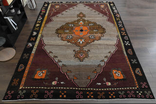 One of a Kind Woven Turkish Oushak Area Rug - Thumbnail
