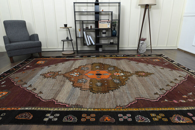 One of a Kind Woven Turkish Oushak Area Rug