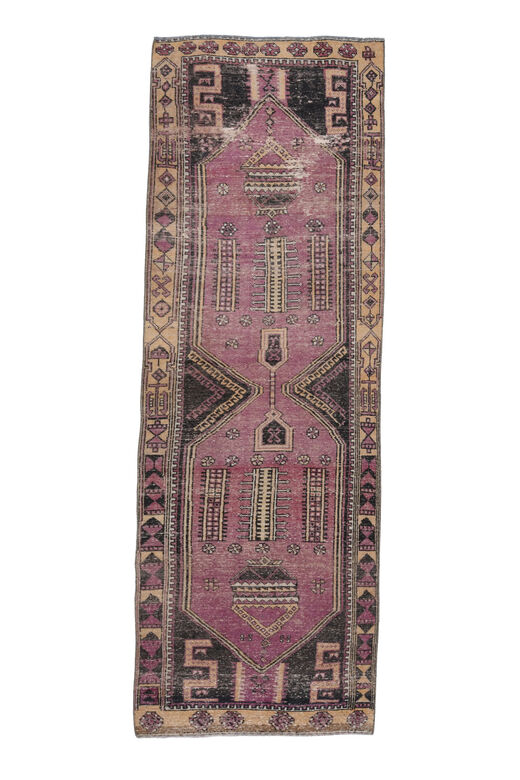 Unique Wool Vintage Anatolian Runner