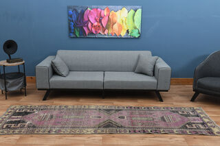 Unique Wool Vintage Anatolian Runner - Thumbnail