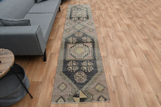 Oriental Vintage Anatolian Runner - Thumbnail