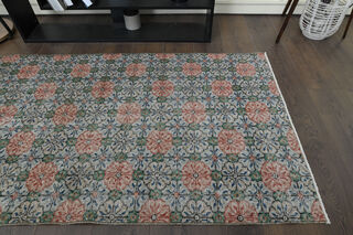 Retro Style Anatolian Short Rug - Thumbnail
