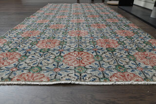 Retro Style Anatolian Short Rug - Thumbnail