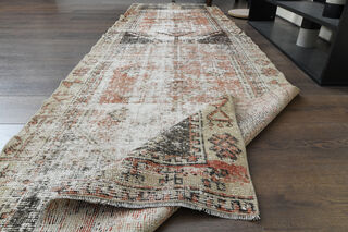 Distressed Vintage Oushak Rug - Thumbnail