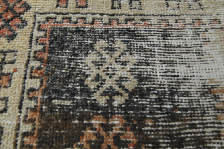 Distressed Vintage Oushak Rug