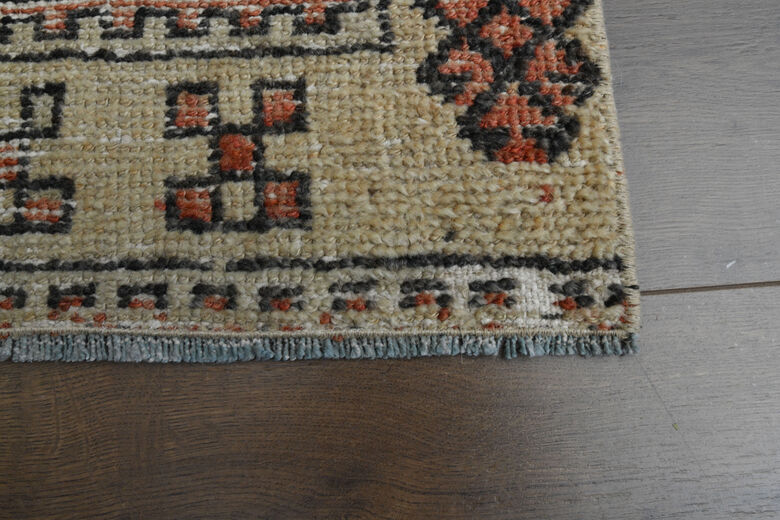 Distressed Vintage Oushak Rug