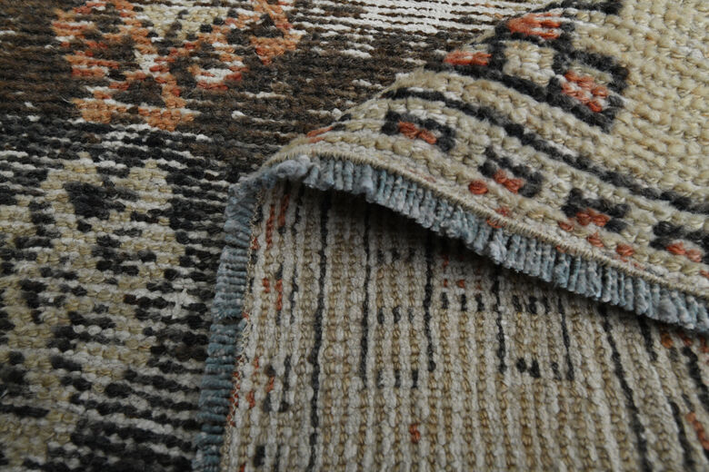 Distressed Vintage Oushak Rug