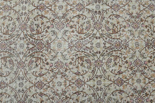 Beige Vintage Floral Area Rug - Thumbnail