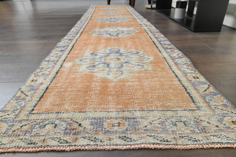 Orange Oriental Vintage Runner Rug