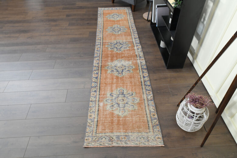 Orange Oriental Vintage Runner Rug