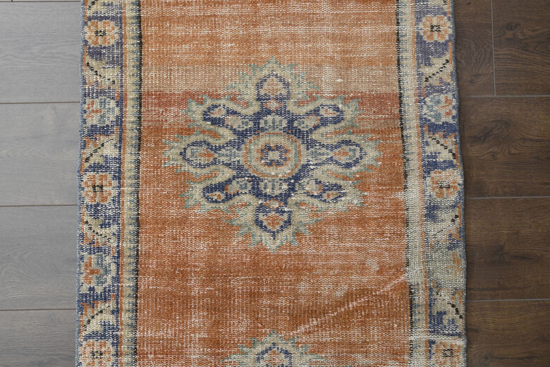 Orange Oriental Vintage Runner Rug
