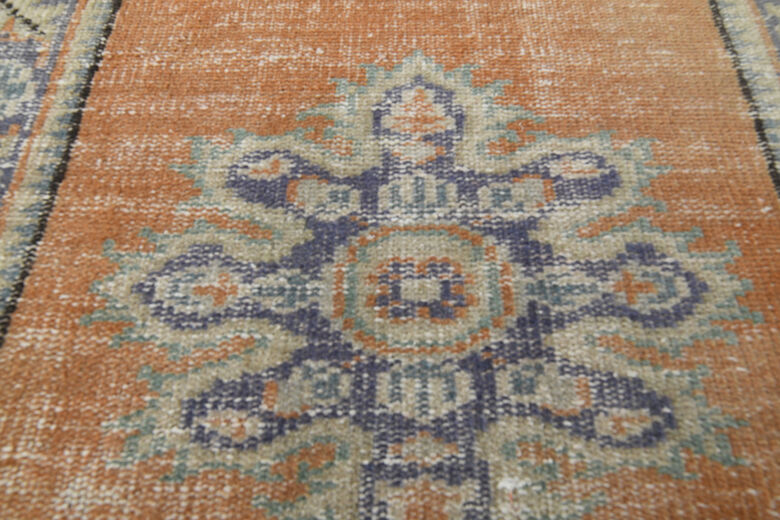 Orange Oriental Vintage Runner Rug