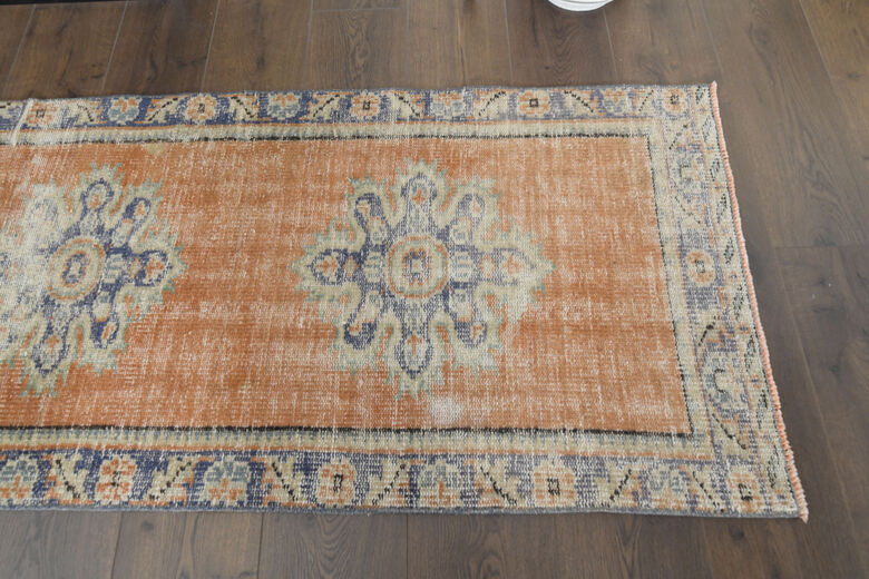 Orange Oriental Vintage Runner Rug