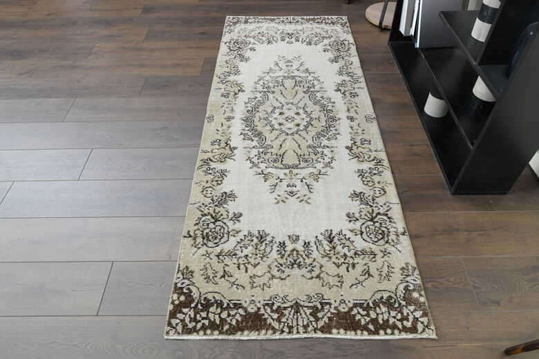 Beige Brown Oriental Rug