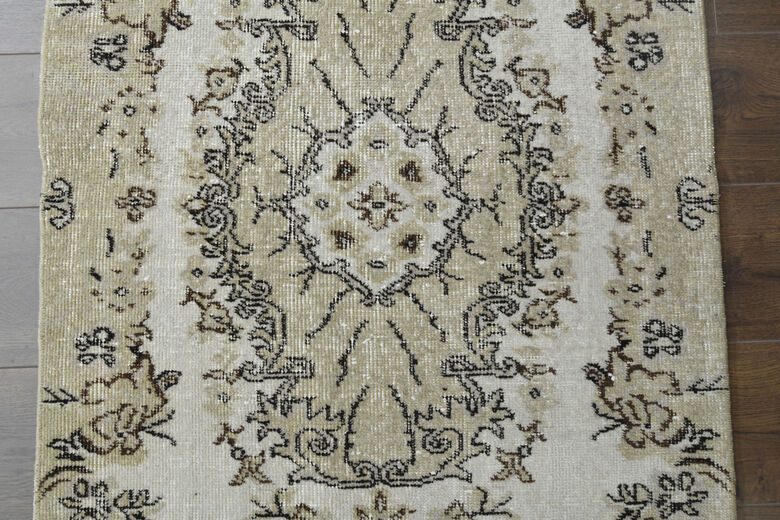 Beige Brown Oriental Rug