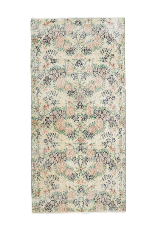 Beige Green Vintage Rug