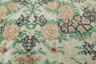 Beige Green Vintage Rug - Thumbnail