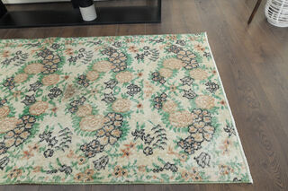 Beige Green Vintage Rug - Thumbnail