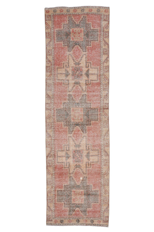 Red Vintage Turkish Rug Runner