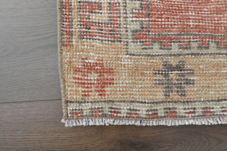 Red Vintage Turkish Rug Runner
