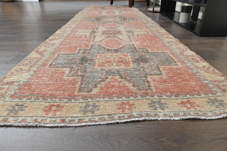 Red Vintage Turkish Rug Runner