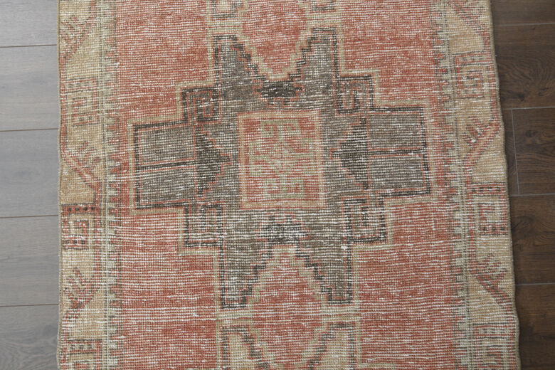 Red Vintage Turkish Rug Runner