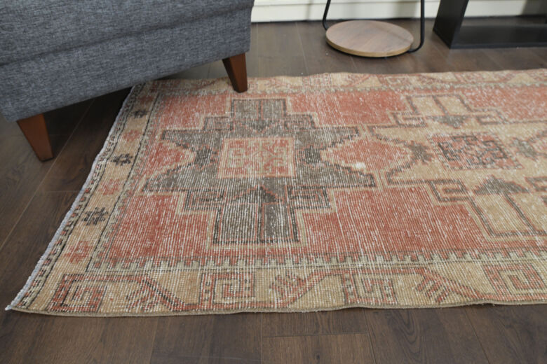 Red Vintage Turkish Rug Runner