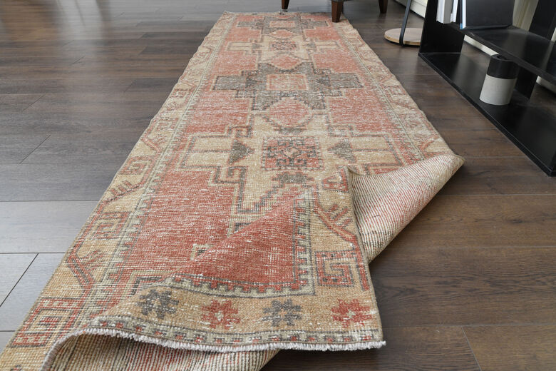 Red Vintage Turkish Rug Runner