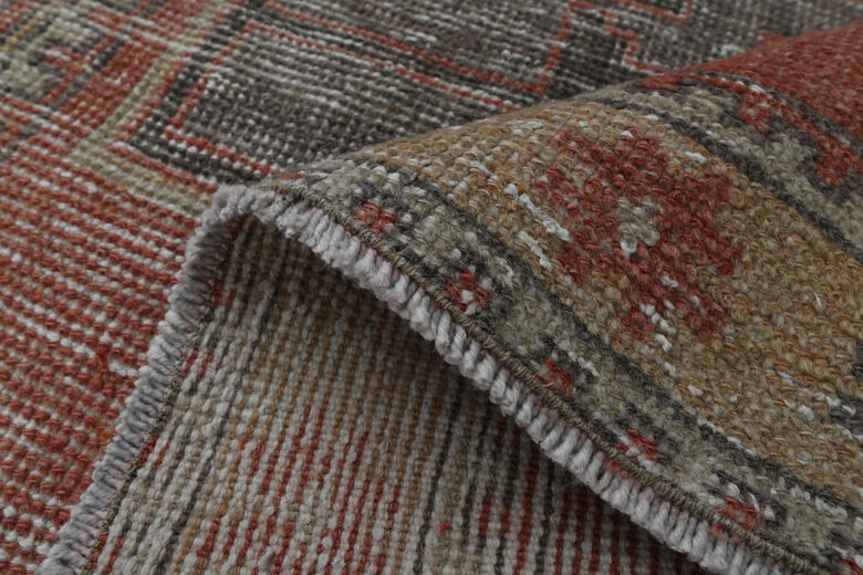 Red Vintage Turkish Rug Runner