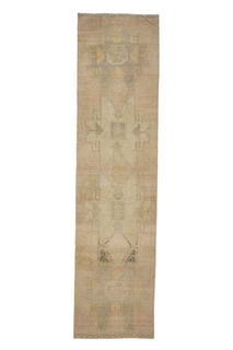 Antique Turkish Rug Runner - Thumbnail