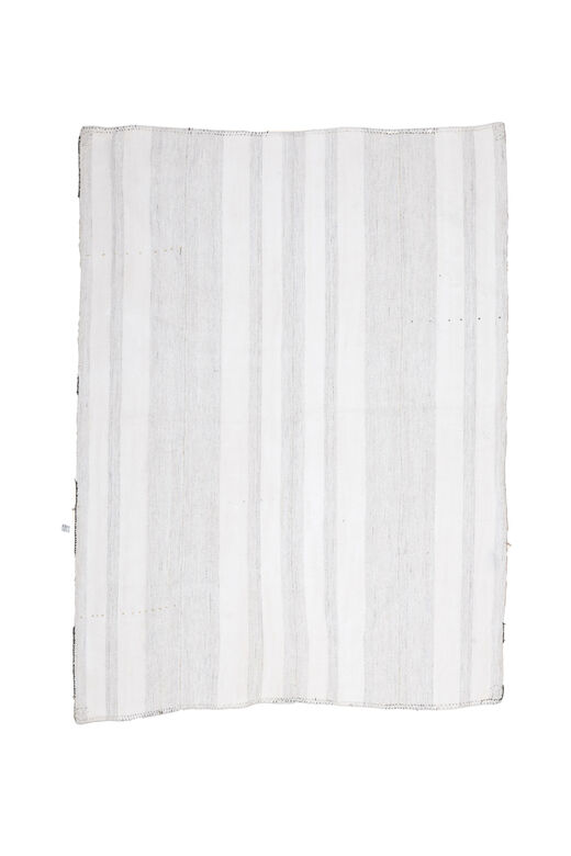 White Striped Rug