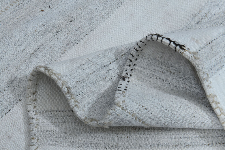 White Striped Rug