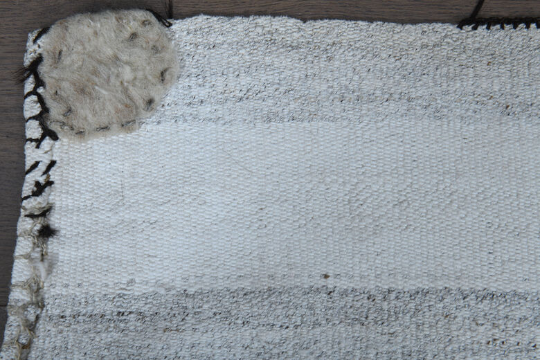 White Striped Rug