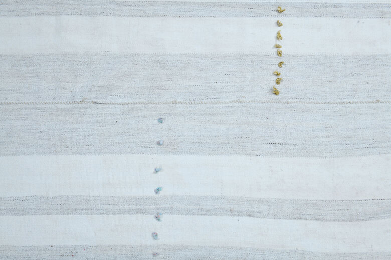 White Striped Rug