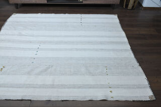 White Striped Rug - Thumbnail