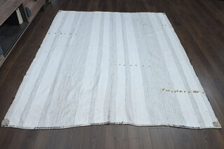 White Striped Rug - Thumbnail