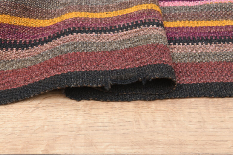 Striped Vintage Flatweave Carpet