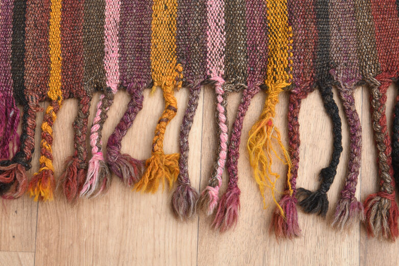 Striped Vintage Flatweave Carpet
