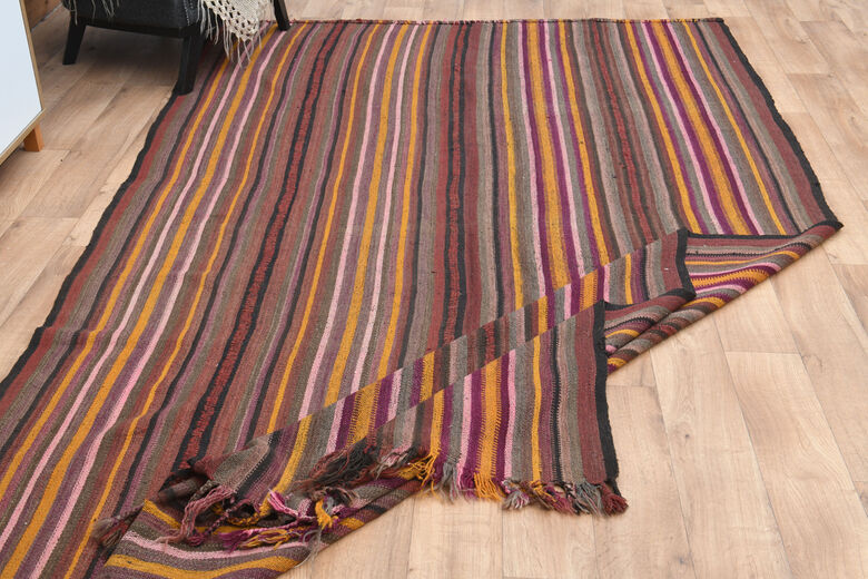Striped Vintage Flatweave Carpet