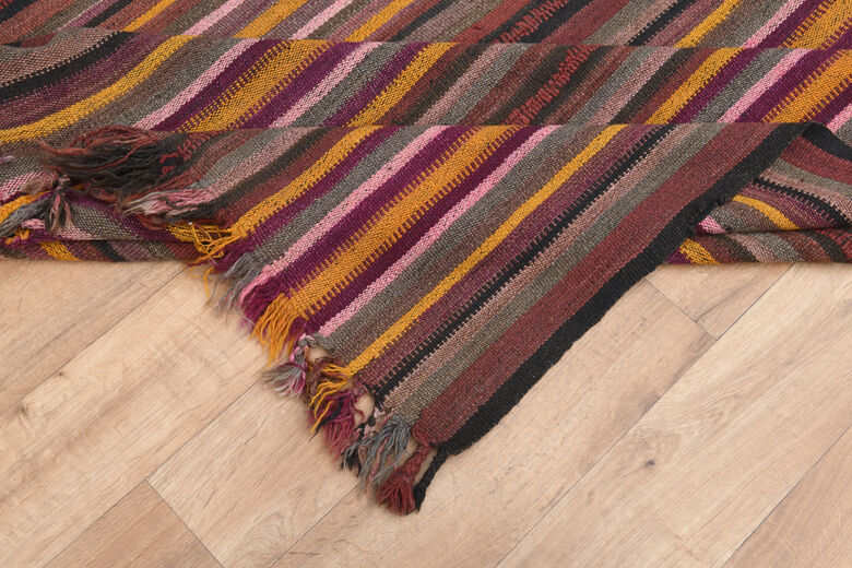 Striped Vintage Flatweave Carpet