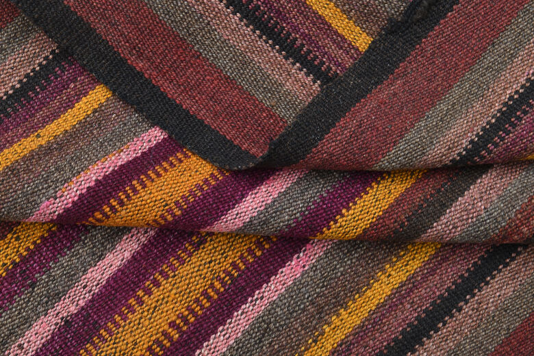 Striped Vintage Flatweave Carpet